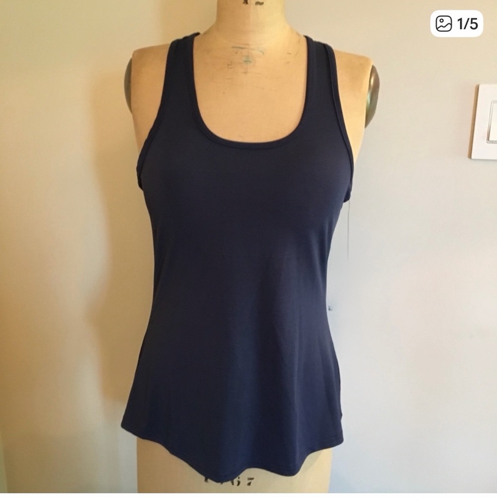 R.A.G navy workout tank with strappy back